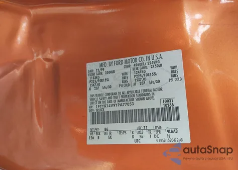 2000 Ford Ranger Xl/Xlt из США, поврежденный, VIN 1FTYR14V9YPA77053